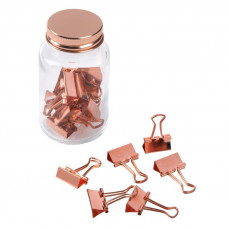 Скрепки для документов в стеклянной банке COPPER CLAMP