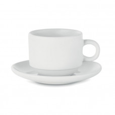 Sublimation cup and saucer