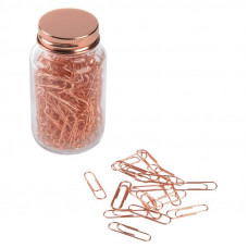Скрепки для документов в стеклянной банке COPPER CLIP